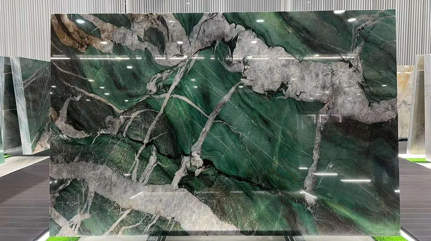 Green White Natural Marble Background Wall Home Decoration