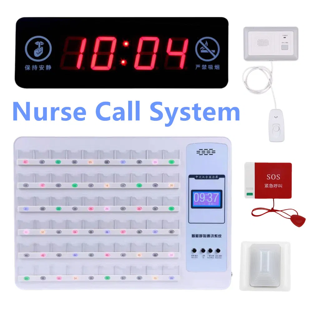 Wired 60-Channel Nurse Call Button, Intelligent Hospital Ward Emergency Call Communication System