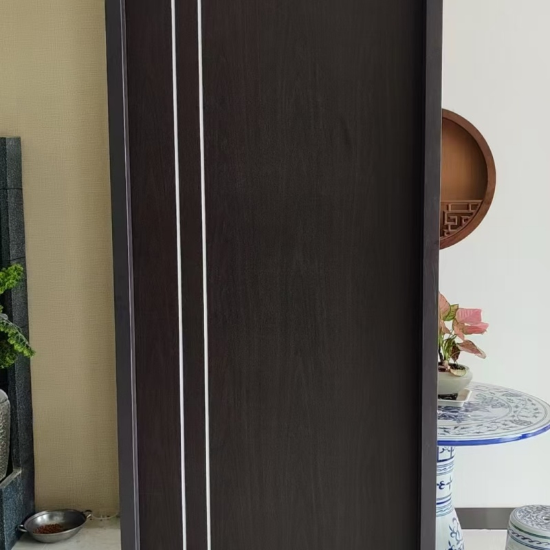 Factory Direct Sales High Quality Customized Decorative PVC Hollow Door with Strong Frame and Wood Finish Fireproof Interiormdf Wooden Solid Waterproof Door