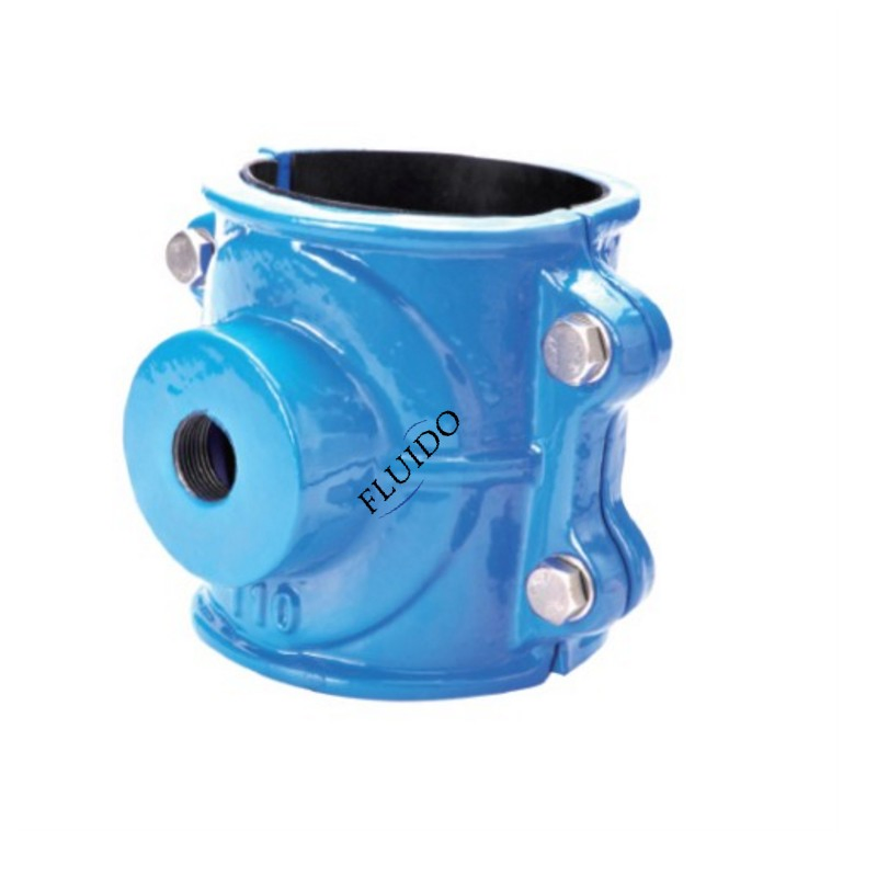 Ductile Iron Pipe Fittings Di Saddle Clamp for PVC Pipe with Outlet