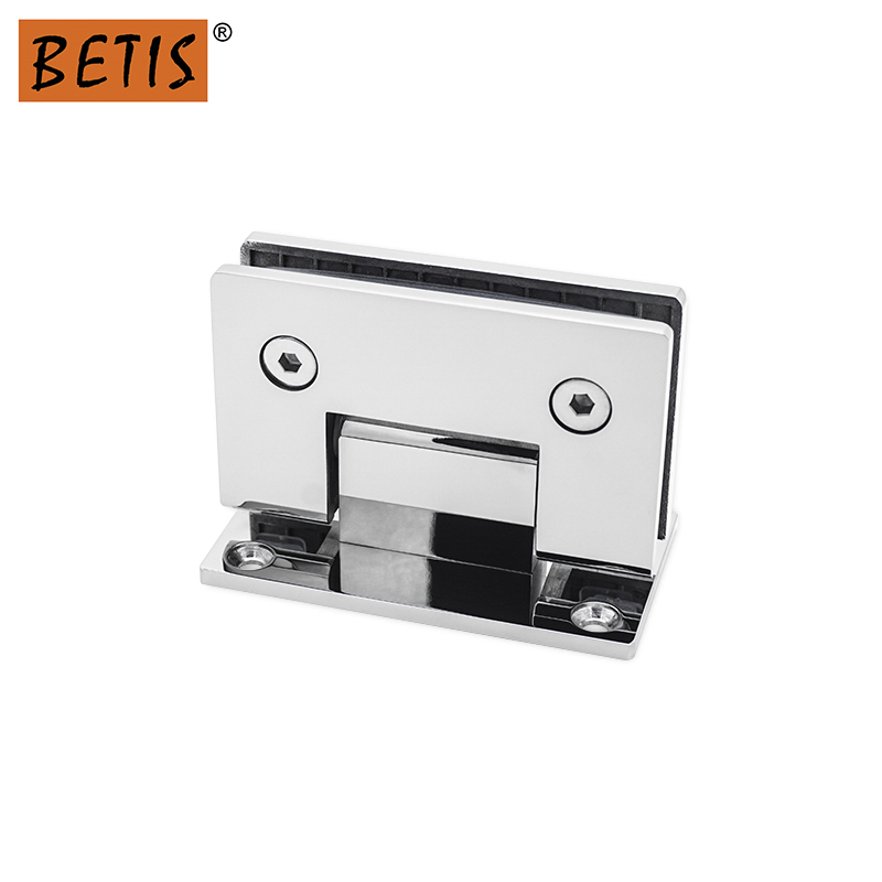 OEM 304 316 Grade Stainless-Steel Bathroom Shower Glass Hardware Heavy Duty Swivel Pivot Adjustable Wall-Mount Glass-to-Glass 90 135 180 Degree Door Hinge