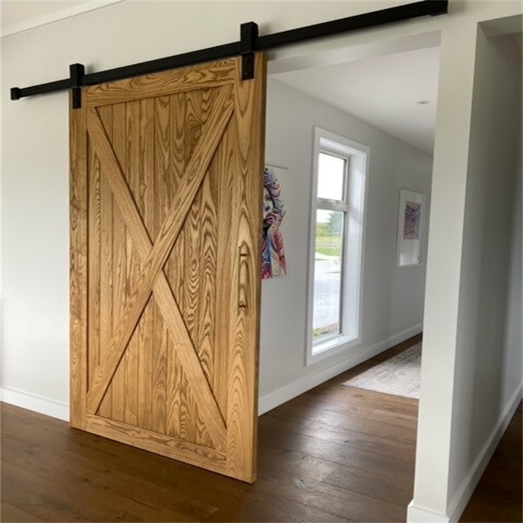 Cbmmart Customize French Double Sliding Solid Wood MDF HDF Barn Door