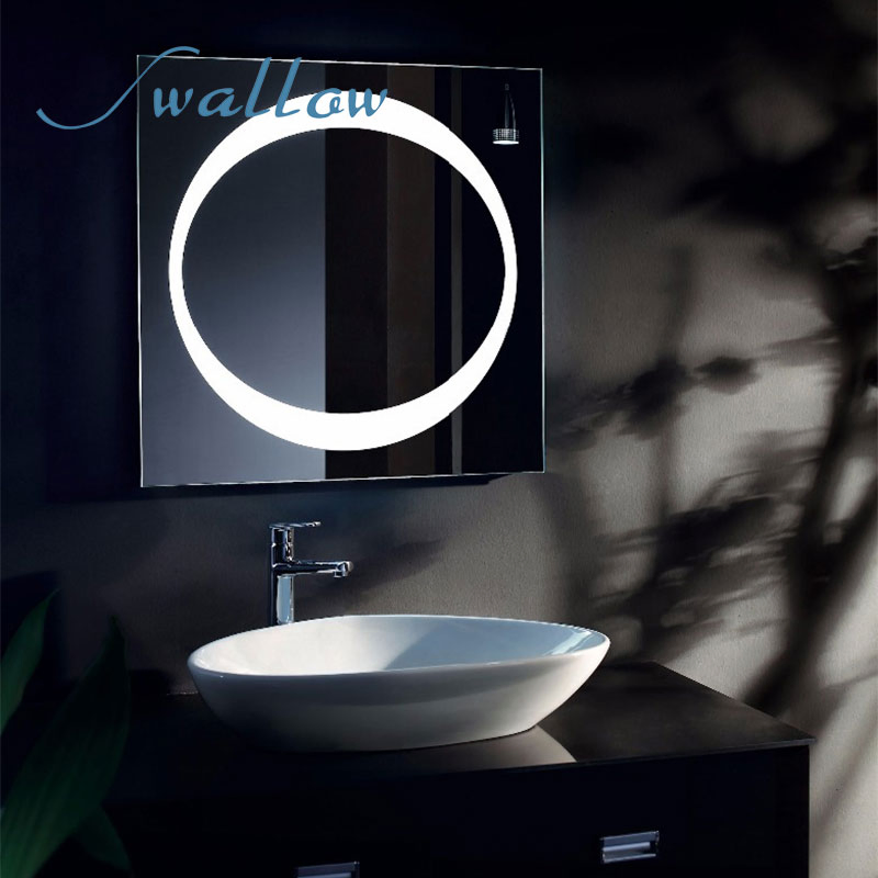 China Anti-Fog LED Bathroom Hotel Cosmetic Smart Modern Rectangle Mirror