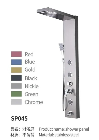 High-Quality Stainless Steel Shower Panel with Rainfall Showerhead