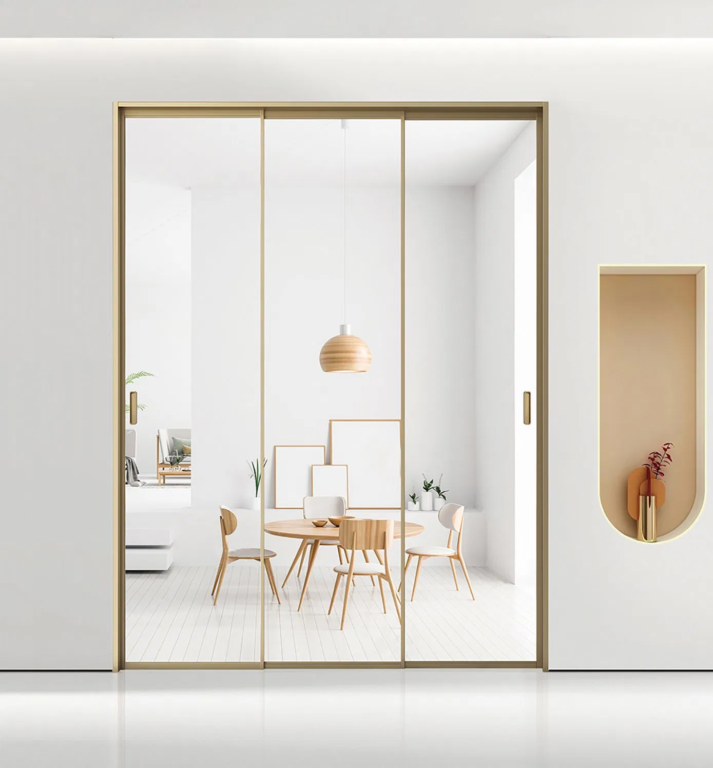 Contemporary Frameless Tempered Waterproof Bathroom Shower Door