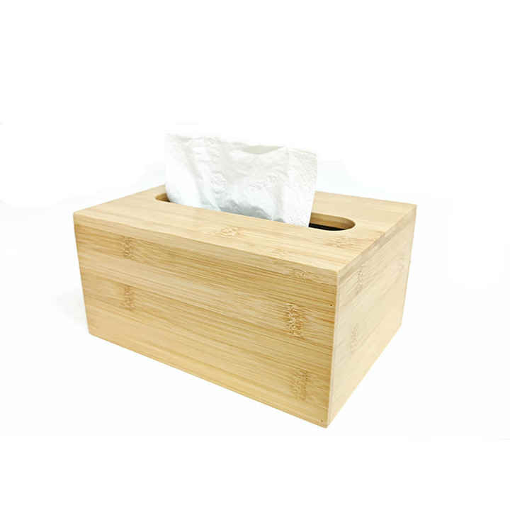 Bamboo Household Office Bedroom Large Tissue Box