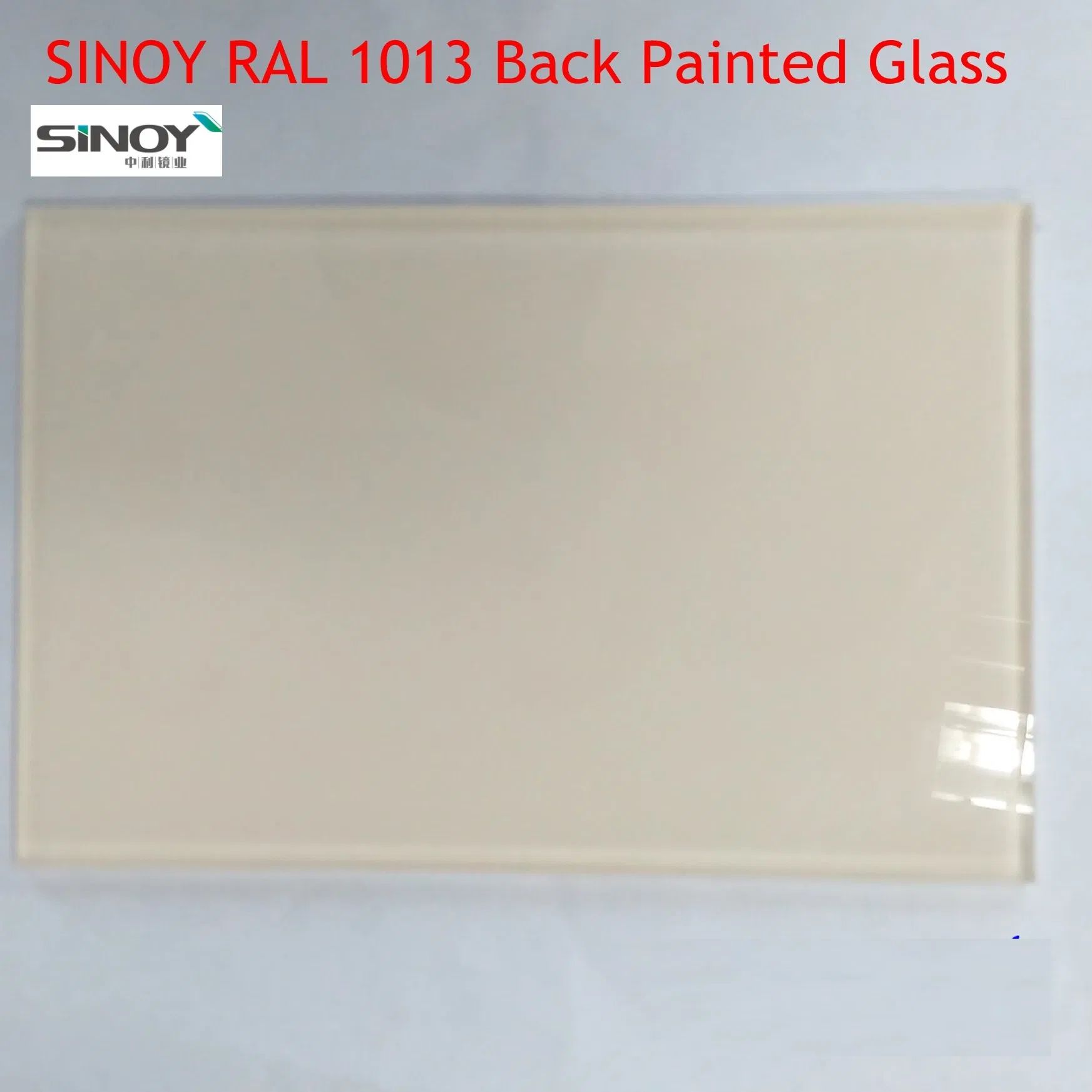 Ral 1013 Beige Classic Metal Grey Back Painted Glass, Lacquered Glass for Interior Decoration