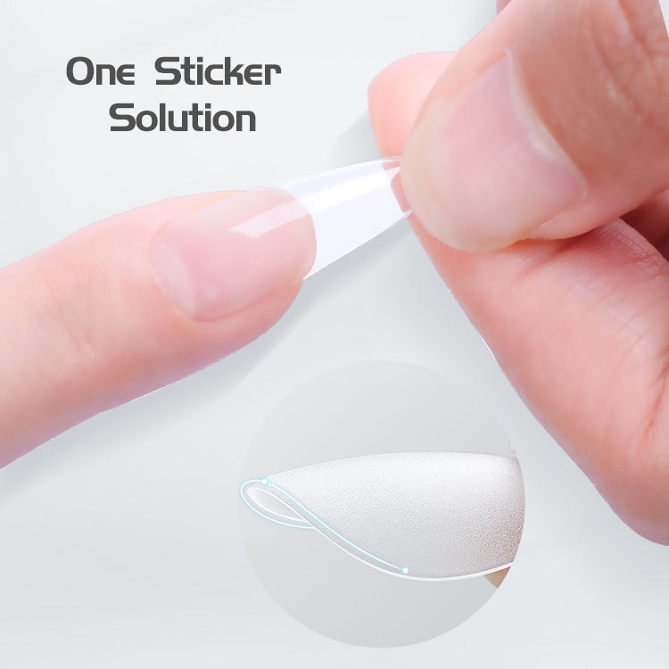 Nail Factory 500PCS ABS Clear Natural False Nail Tips Square French