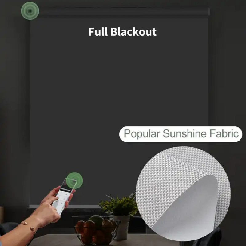 Vikson Electric Roller Motorized Blackout Shade Dual Blinds for Window Blind