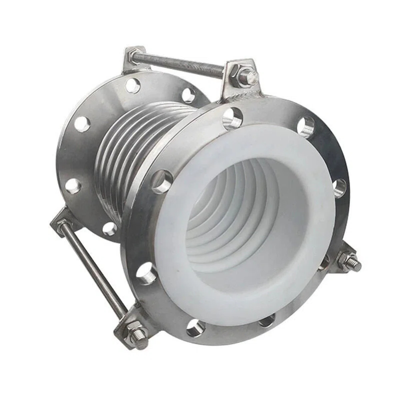 Stainless Steel Bellows Compensator with PTFE Lining, Flanged Metal Expansion Joint