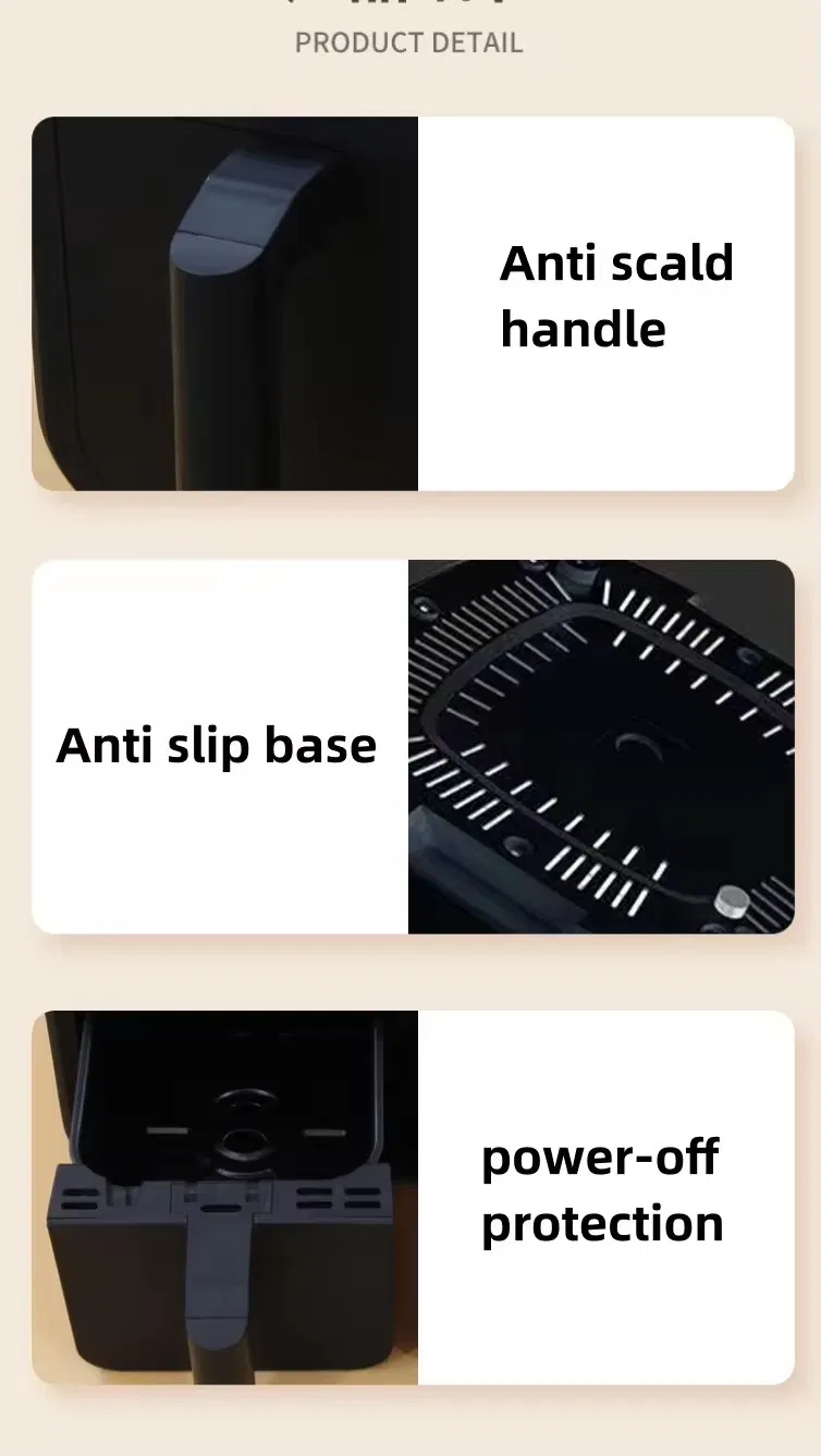 Kitchen Appliance Electric Toaster Oil Free Smart Non Stick Visible Air Fryer