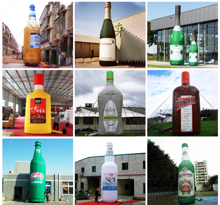 Inflatable PVC Beer Bottle for Festivals and Promotions