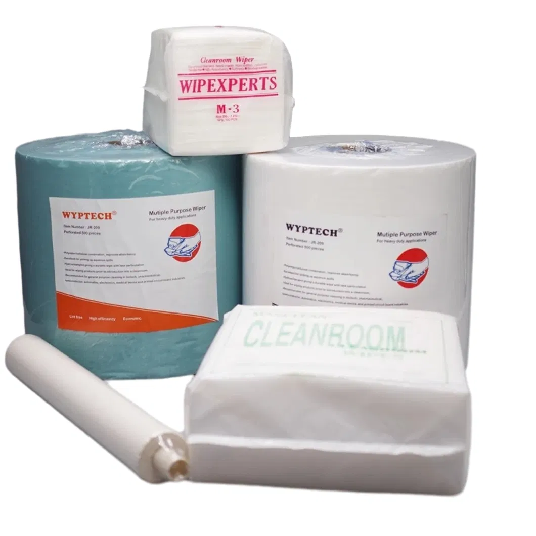 Non-Woven Fabric Cleanroom Wipers for Industrial and Lab Use