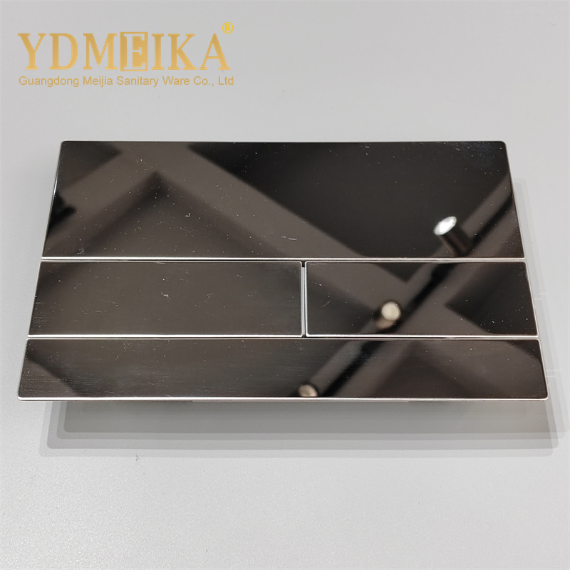 Toilet Water Tank Stainless Steel Dual Flush Button Silver Color Square Concealed Cistern Flush Button Panel