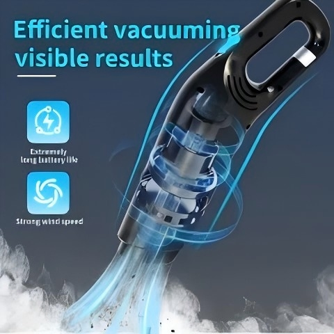 ABS Wireless Foldable Blowing 8000PA Suction Two Filters USB Car Vacuum Cleaners