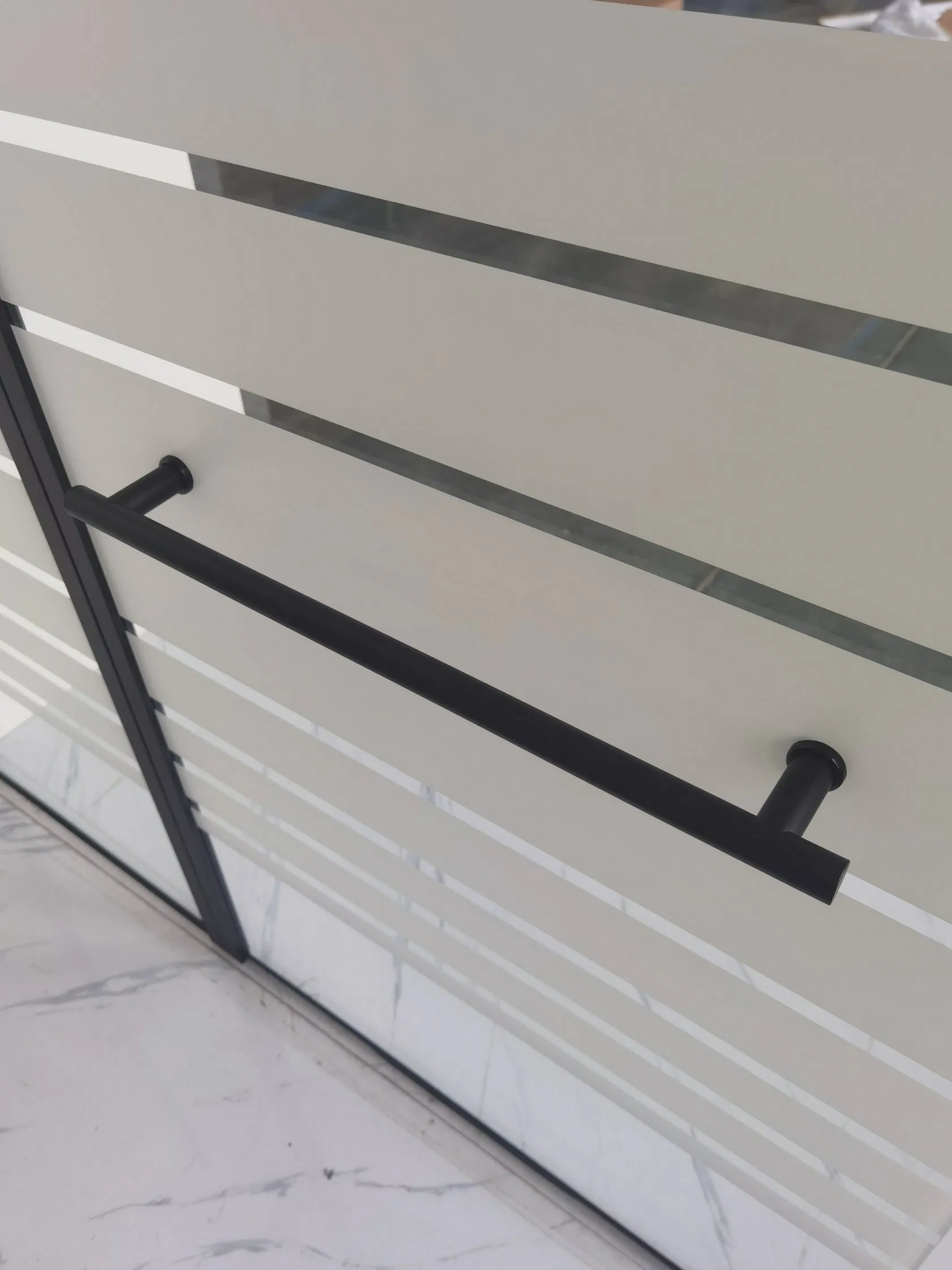 40cm Stainless Steel Frameless Shower Enclosure Fixed Panel Wall-to-Glass Support Bar