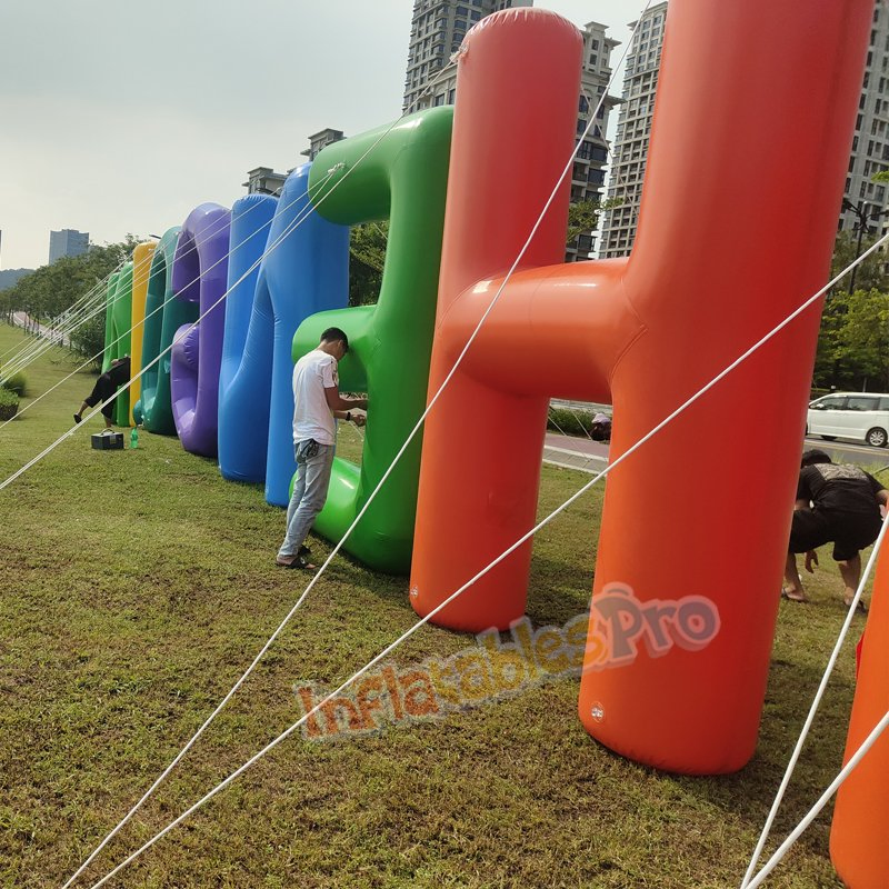 Custom Giant Inflatable Alphabet Letters Wall with Lights