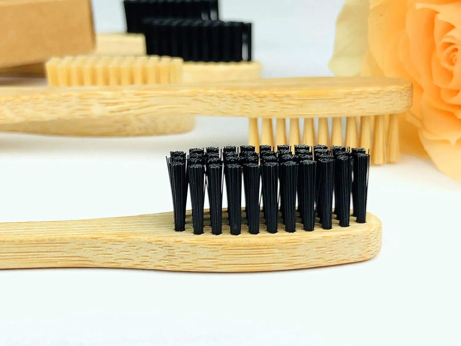 Compostable Soft Bristles Bamboo Toothbrush Natural Bamboo Charcoal Toothbrushes