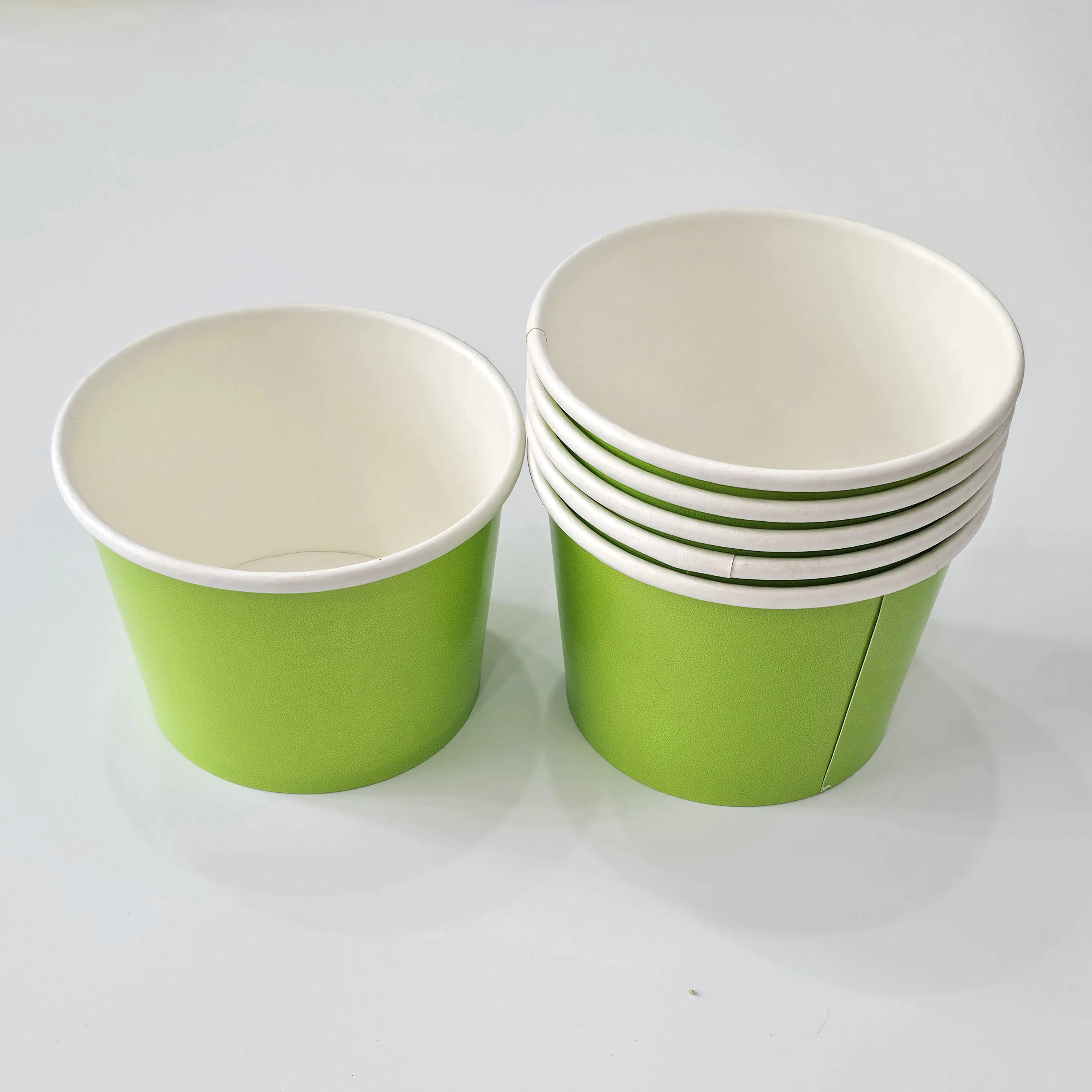 Custom 6oz Disposable Ice Cream Cup with Lid Food Grade Paper Packaging