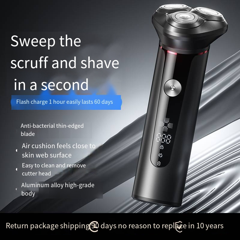 Premium Rechargeable Men's Electric Shaver with LCD Screen