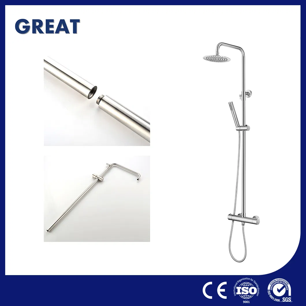 Great Bathroom Facuetucet OEM Customized Shower Panel in Shower Panel China GLS4926 Wall Mounted Shower Column Brass Shower Column with Body Jets Manufacturers