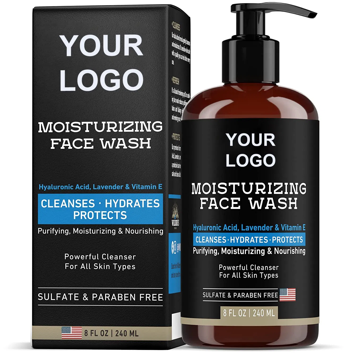 Beauty Cosmetics Skin Care Gentle Moisturizing Hyaluronic Acid Men's Face Wash