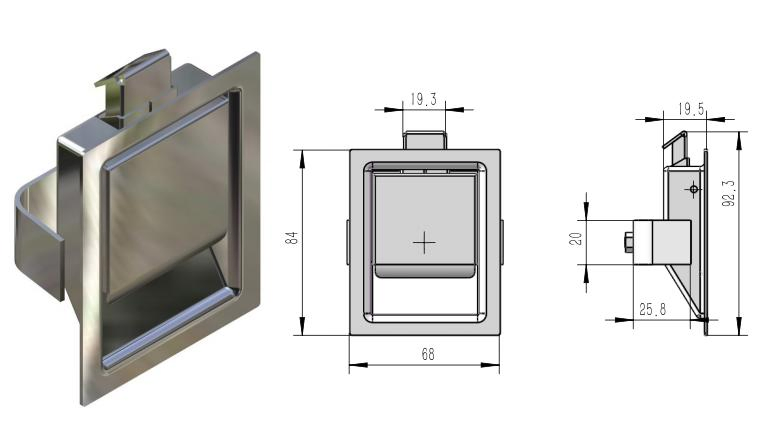 Heavy-Duty 304 Stainless Steel Paddle Latch for Secure Doors