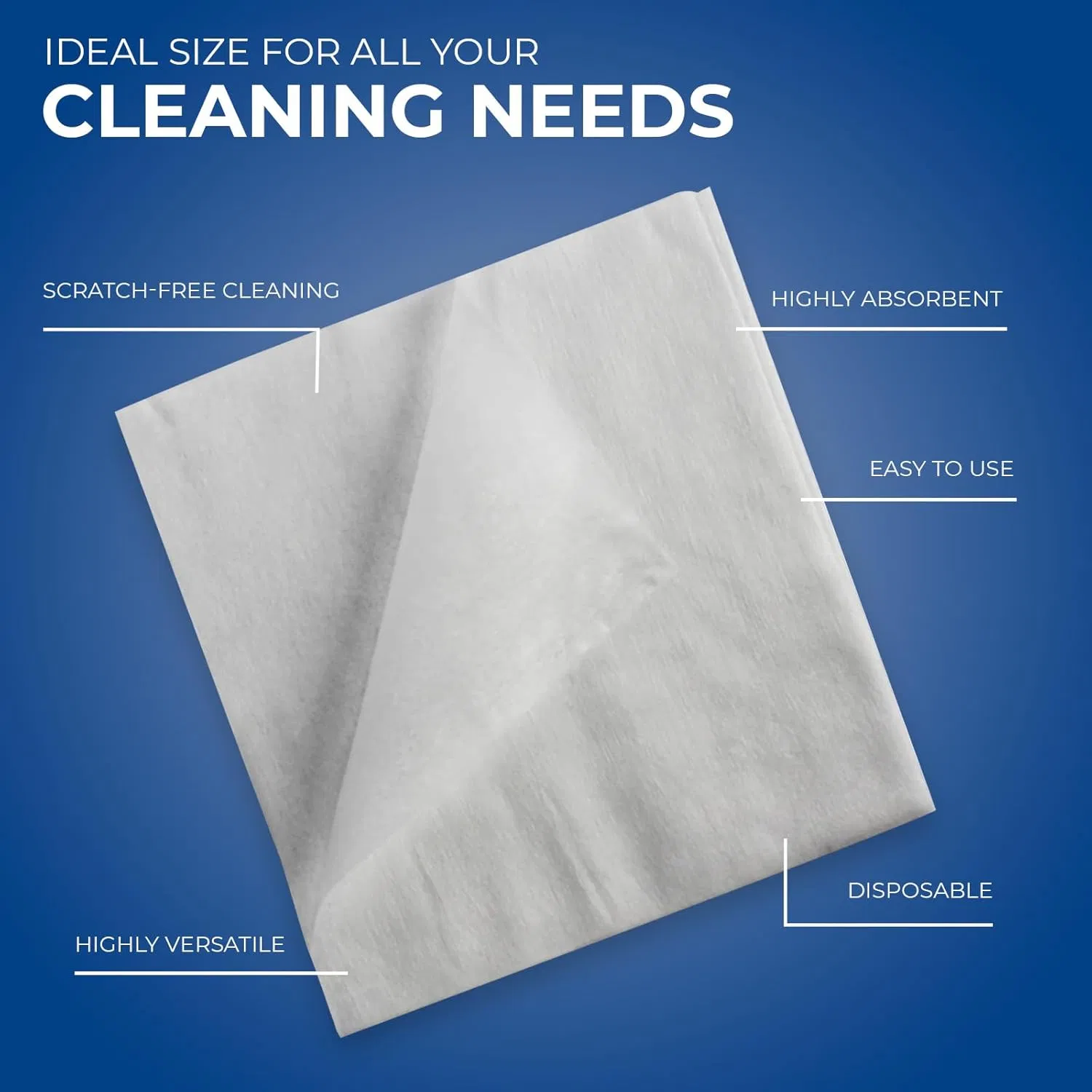 Soft Dry Wipe Unscented Cotton Tissues 30*30cm for Patience Clean Made in China
