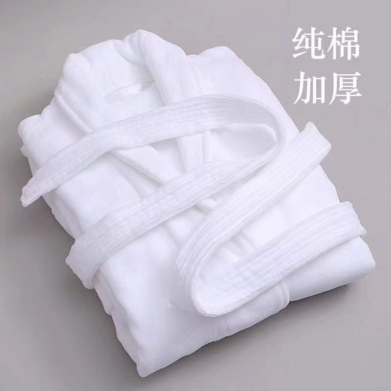 100% Cotton Hotel SPA Flannel Bathrobe
