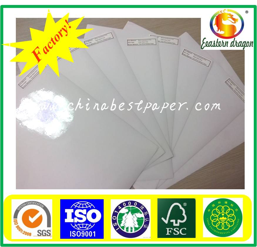 White Crack Back Adhesive Paper
