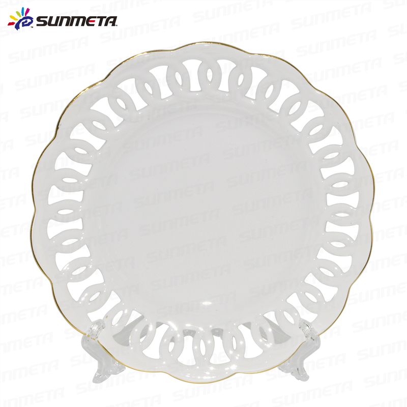 2016 Fashion Decoration 8" Ceramic Engraving Sulimation Plate