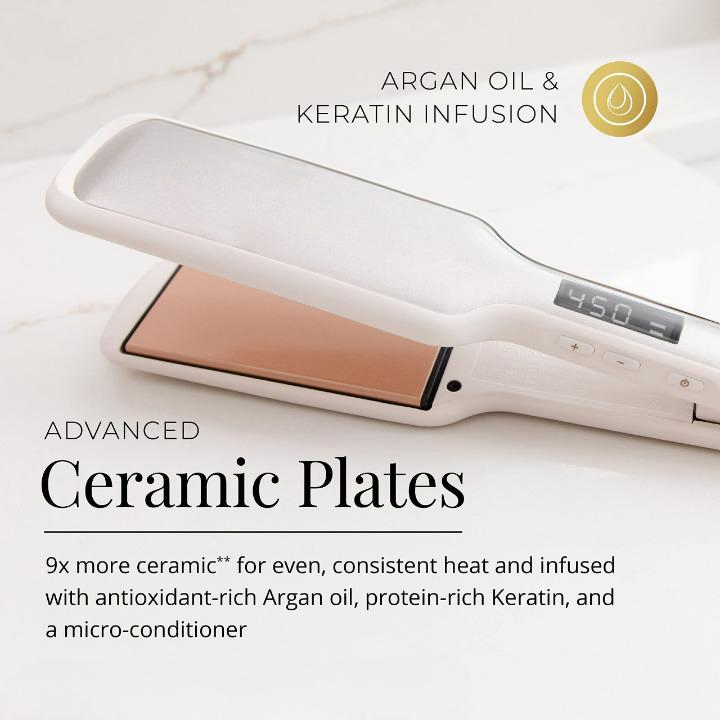 Hot Sale Beige 2 Inch Professional Short Long Hair Electric Hair Straightener