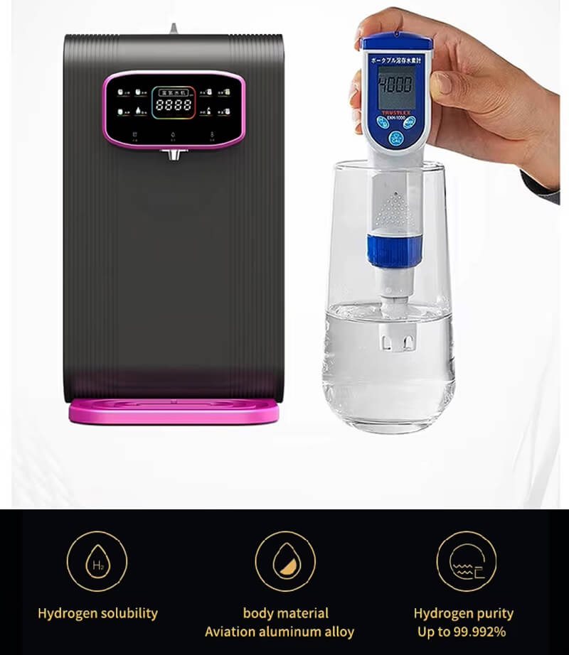 Hydrogen Electric and Manual Power Hydrogen Rich Hot Water Dispenser Device for Household