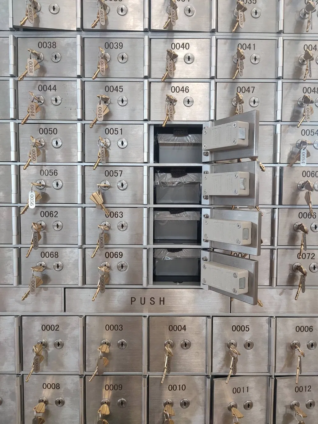 Dual Locking System Deposit Cabinet Safe Locker Boxes for Bank