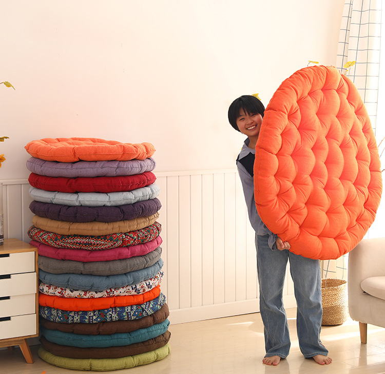 Silky Custom Soft Cotton Fabric Premium Seat Cushion Chair Pad Non-Slip Seat Pad Skin-Friendly Cushions