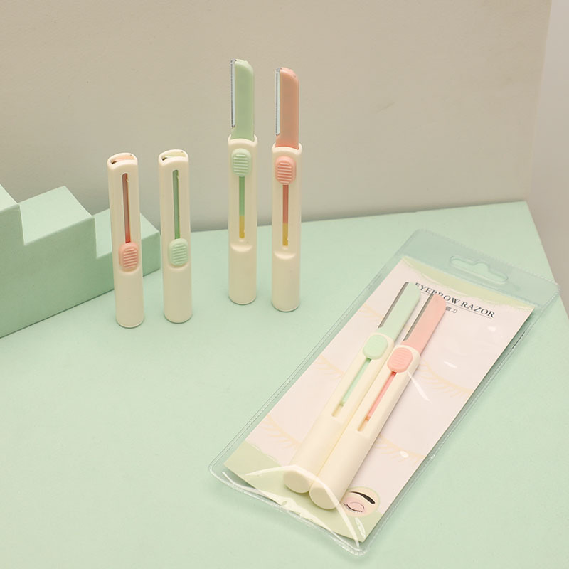 Stainless Steel Macro Shaving Beauty Tool Cylindrical Telescopic Eyebrow Trimmer