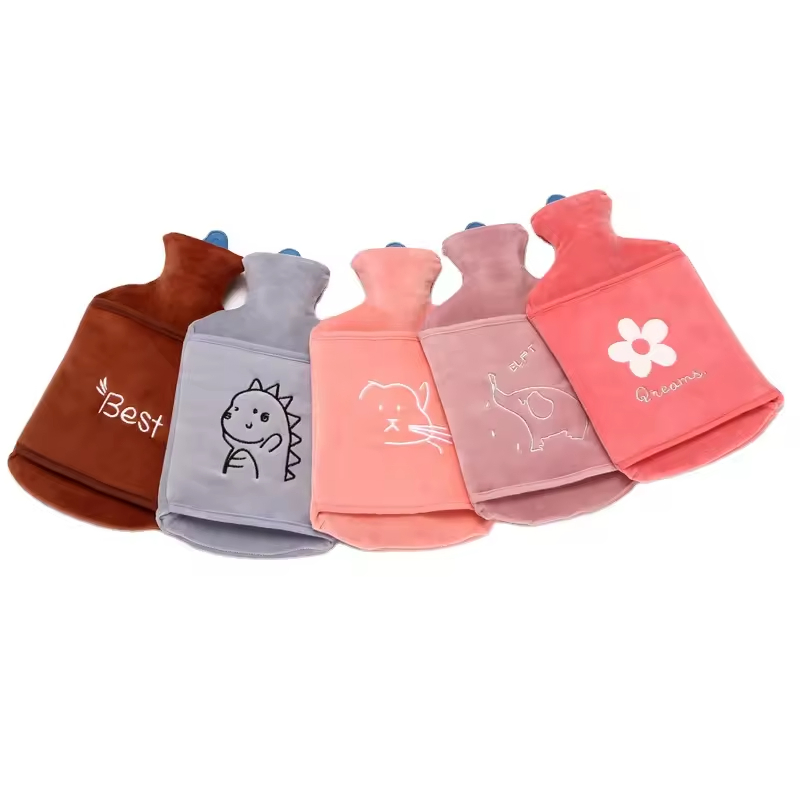 Hot Selling Plush Cute Bag Belly Rubber Belt Cover Hand Warmer Hot Water Bottle
