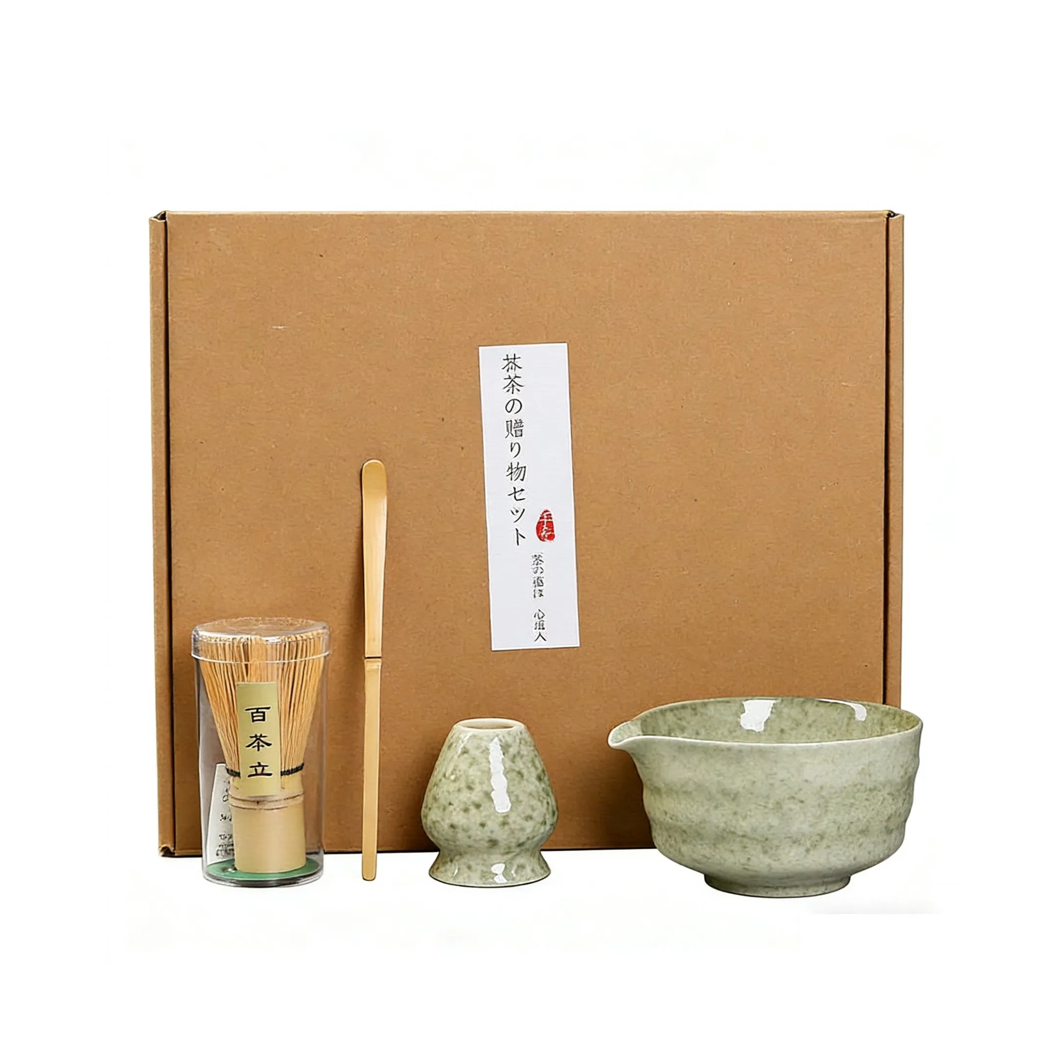 Японский чайный венчик для матчи и керамический набор