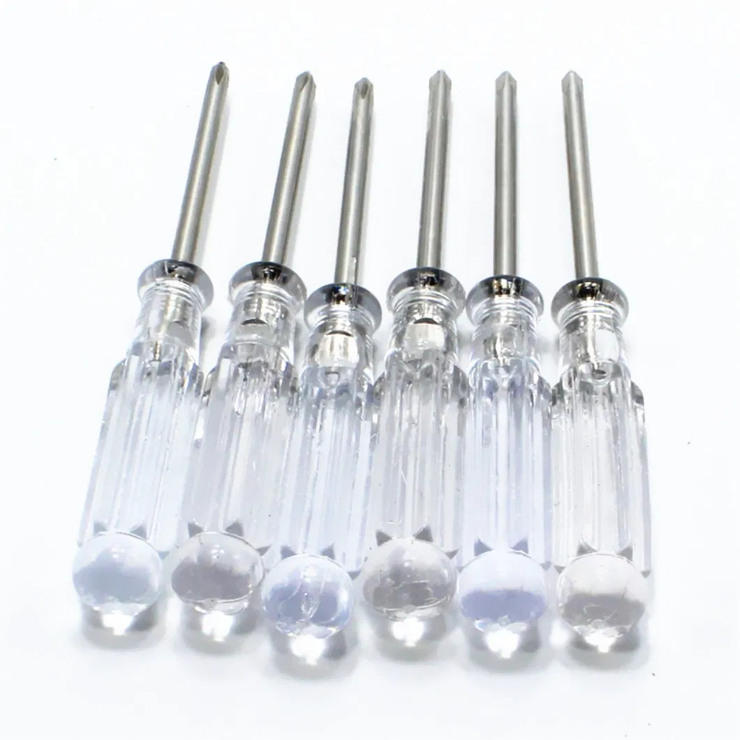 3mm Transparent Crystal Cross & Flat Head Screwdriver for DIY Enthusiasts