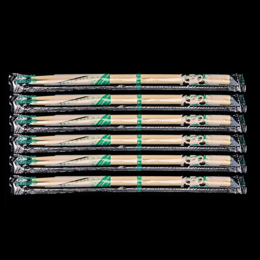 Factory Disposable Tableware Natural Custom Logo Disposable Individually Wrapped Bamboo Chopsticks