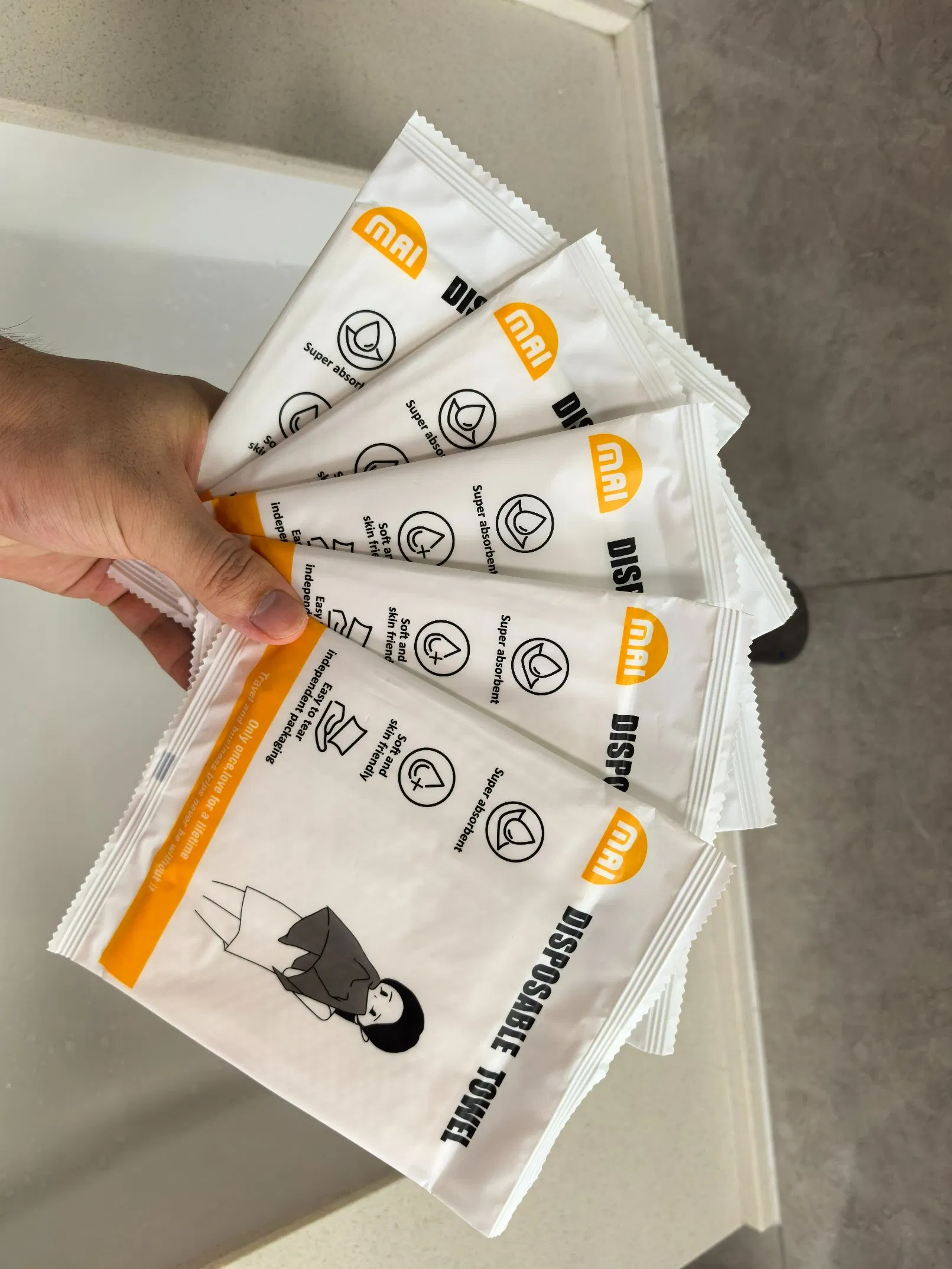 Otton Disposable Bath Towel for Travel Used