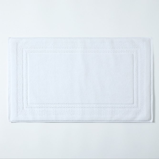 Wholesale Cotton Solid Color Jacquard Bath Mat Rectangle Hotel Floor Mat Towel