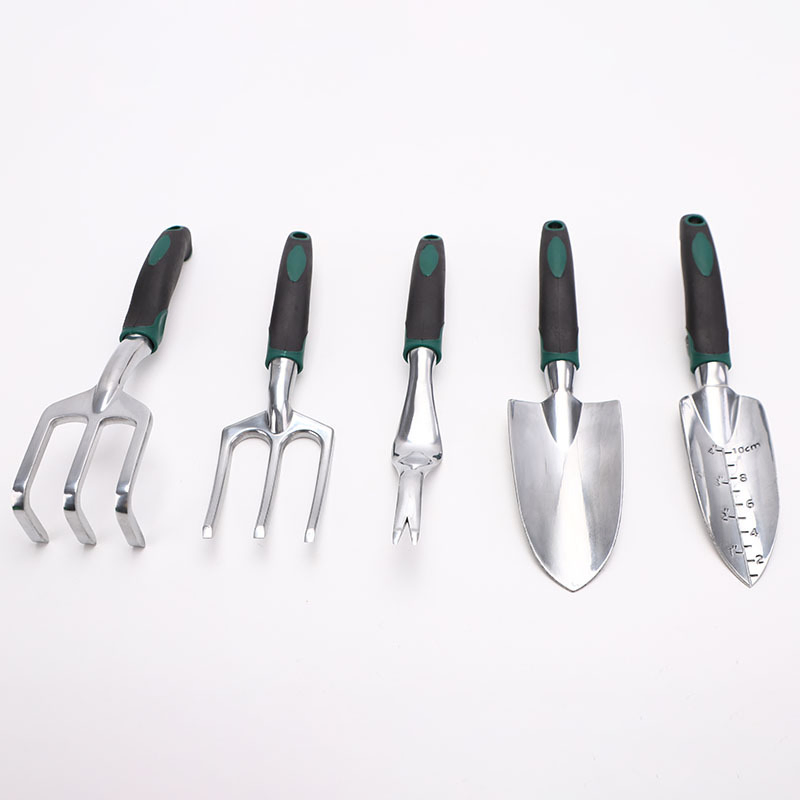 Aluminum Garden Tool Set with Dual-Color Silicone Handle & Knee Pads