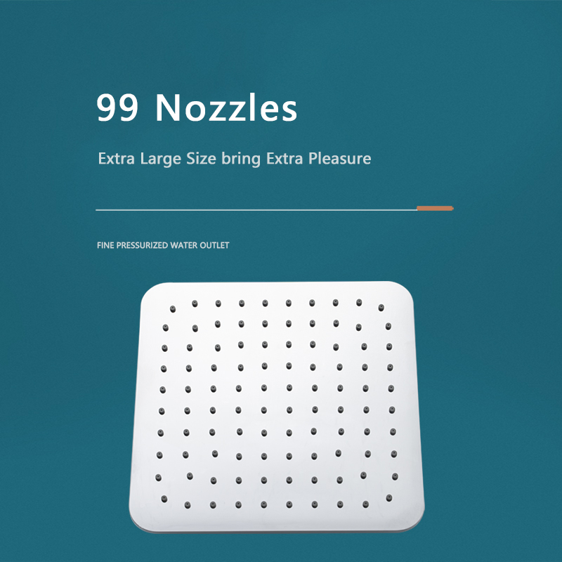 Best Selling Plastic 1f152 Modern Chrome 8in Big Size Shower Toilet Accessories