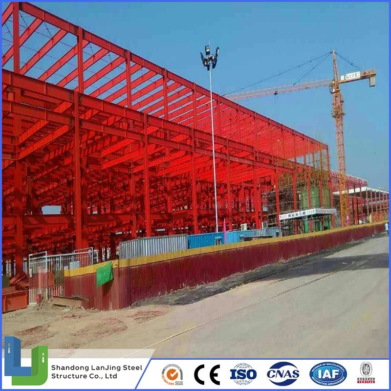 Fabrication Welded Beam Column Steel Structure Construction Galvanized Painted for Warehouse Workshop