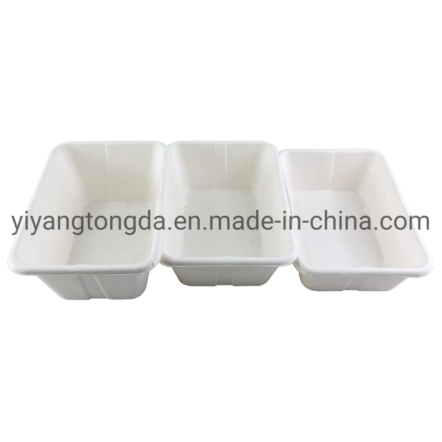 Retangular Disposable Surgance Pulp Food Container Biodegradable Container
