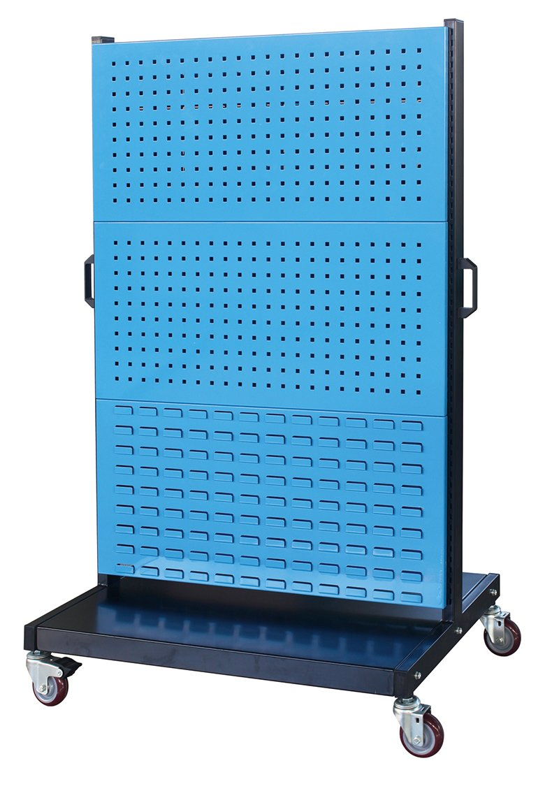 Medium Duty Garage Moveable Material Shelf with 6 Panels in Blue Colour