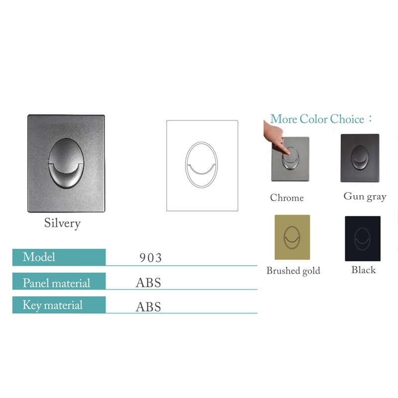 Wall Mounted Concealed Cistern Matt Chrome Silver Dual Square Push Button Panel