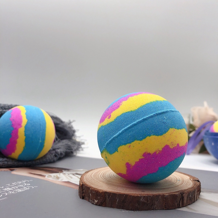 Wholesale Private Label Organic Bath Bombs Rainbow Bathbombs Luxury 1 Pack Bath Bombs with Gift Box