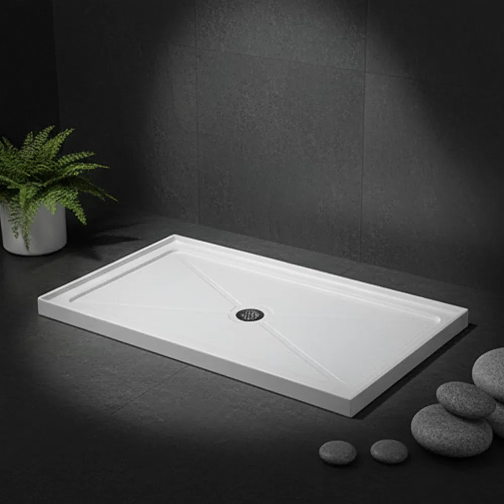 Sally ABS Acrylic Utility Shower Base 48*34*3 Inch Center Drain Single Threshold Bathroom Shower Tray